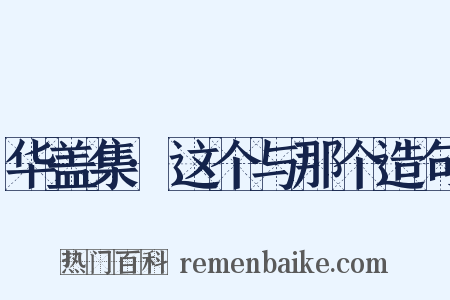 华盖集·这个与那个造句是什么意思的图片